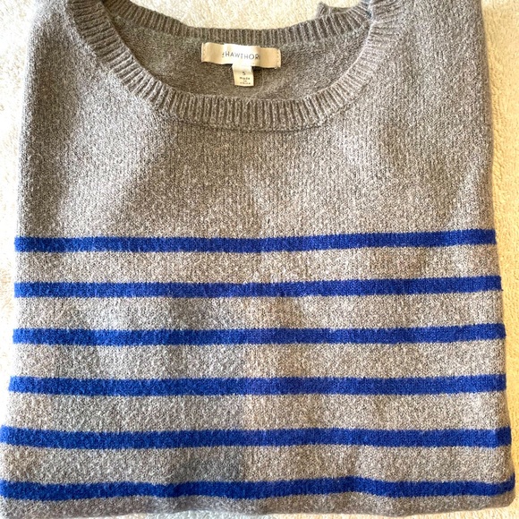 Heather Grey and blue striped sweater by 41 Hawthorne. Size S - Picture 2 of 5